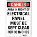 Danger Sign 14inx10in Reflctv Sheeting