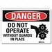 Danger Sign 7inx10in Reflective Sheeting