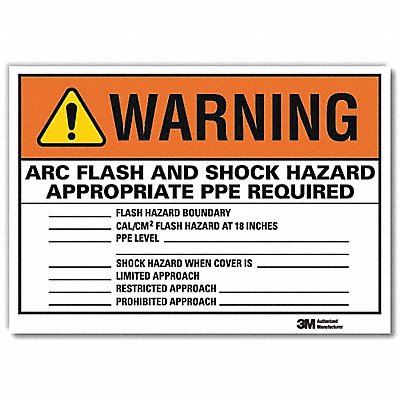 Warning Sign 7inx10in Reflctv Sheeting