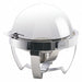 Round Roll-Top Chafer 18 3/8 in H Silver