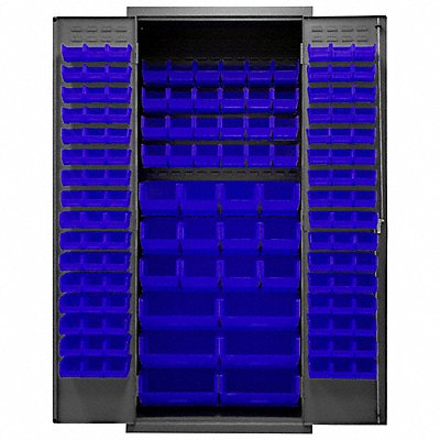 K4901 Bin Cabinet 84 x36 x24 Gray 138BlueBns