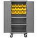 K4885 Bin Cabinet 81 x36 x24 Gray 12YlwBns