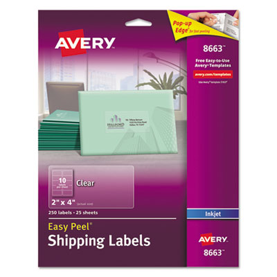 LABEL,INKJET,2X4,250/PK