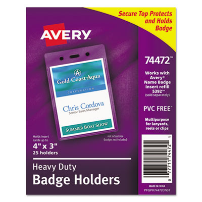 BADGE,3X4,TOP,25/PK,CLR