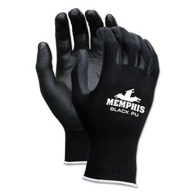 GLOVES,PU,NYLON,XLG,BK