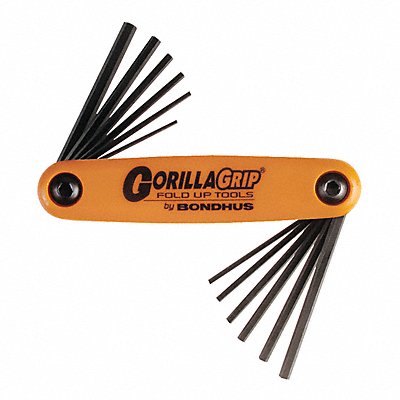 Set 12 Hex Gorillagrip Fold-Up Tools