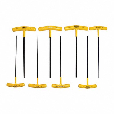 Set 8 Hex T-Handles 9 Length