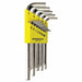 Set 9 Plated Hex L-Wrenches- Short