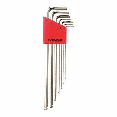 Set 7 Plated Ball End L-Wrenches Xl