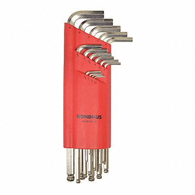 Set 15 Plated Ball End L-Wrenches Xl