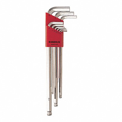 Set 9 Plated Ball End L-Wrenches Xl