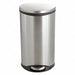 Wastebasket Elliptical 7-1/2 gal Silver