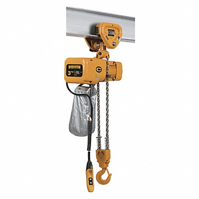 Elec. Chain Hoist w/Trolley 6000lb 20 ft