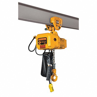 Elec. Chain Hoist w/Trolley 2000 lb.