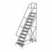 Rolling Ladder 11 Step Steel Serrated