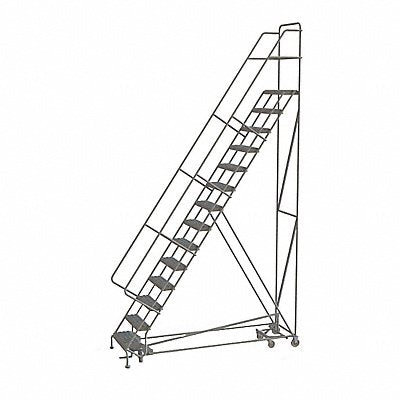 Rolling Ladder 14 Step Steel Perforated