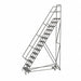 Rolling Ladder 14 Step Steel Serrated