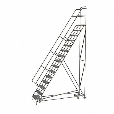 Rolling Ladder 15 Step Steel Perforated