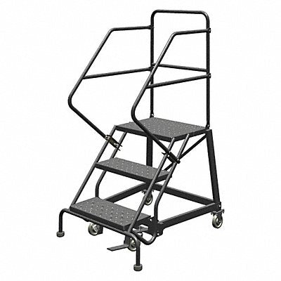 Rolling Ladder 3 Step Steel Perforated