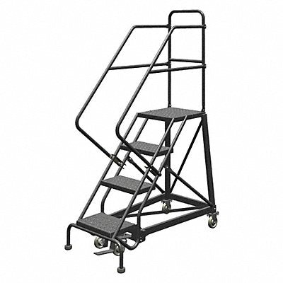 Rolling Ladder 4 Step Steel Perforated