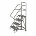 Rolling Ladder 4 Step Steel Serrated