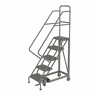 Rolling Ladder 5 Step Steel Serrated