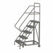 Rolling Ladder 5 Step Steel Serrated