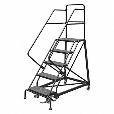 Rolling Ladder 5 Step Steel Perforated