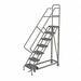 Rolling Ladder 7 Step Steel Serrated