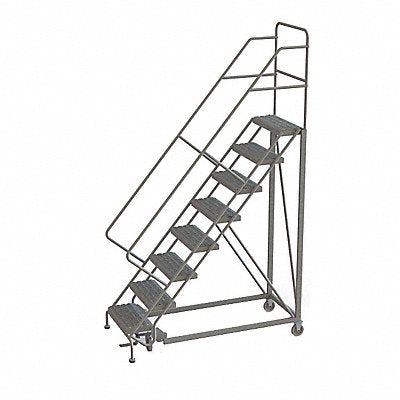 Rolling Ladder 8 Step Steel Perforated