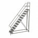 Rolling Ladder 12 Step Steel Serrated