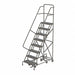 Rolling Ladder 8 Step Steel Serrated