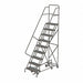 Rolling Ladder 9 Step Steel Serrated