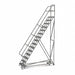 Rolling Ladder 15 Step Steel Serrated