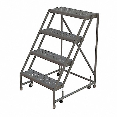 Rolling Ladder 4 Step Steel Perforated