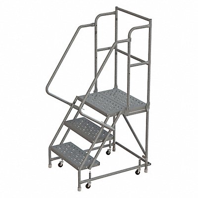 Rolling Ladder 3 Step Steel Perforated