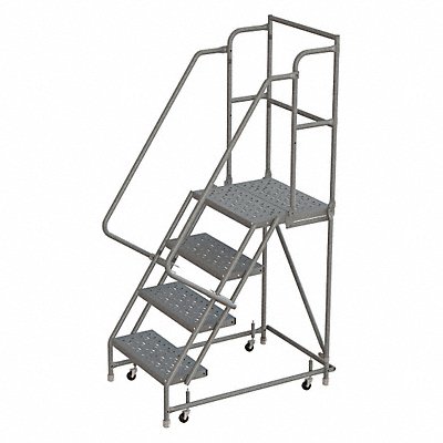 Rolling Ladder 4 Step Steel Perforated