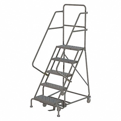 Rolling Ladder 5 Step Steel Perforated