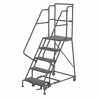 Rolling Ladder 5 Step Steel Perforated