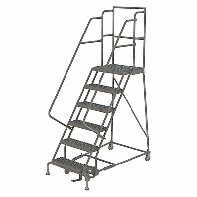 Rolling Ladder 6 Step Steel Serrated