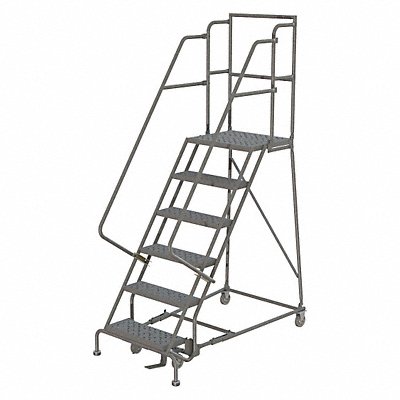 Rolling Ladder 6 Step Steel Perforated