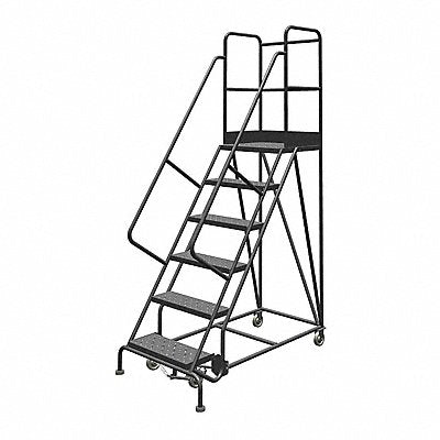 Rolling Ladder 6 Step Steel Perforated