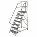 Rolling Ladder 7 Step Steel Serrated