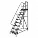 Rolling Ladder 9 Step Steel Serrated