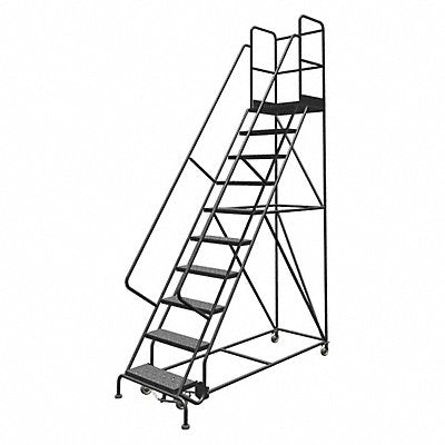 Rolling Ladder 10 Step Steel Perforated