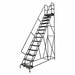 Rolling Ladder 14 Step Steel Serrated