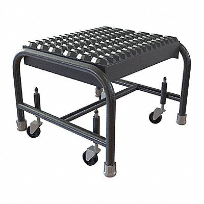 Mobile Step Stand Aluminum Ribbed 16inW