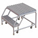 Rolling Ladder 2 Step Aluminum Serrated