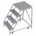 Rolling Ladder 4 Step Aluminum Serrated