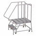 Rolling Ladder 2 Step Aluminum Ribbed